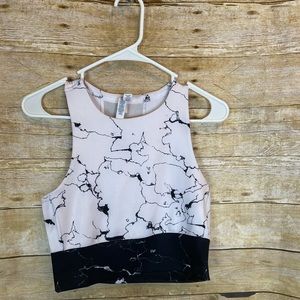 Adidas cropped workout top size medium